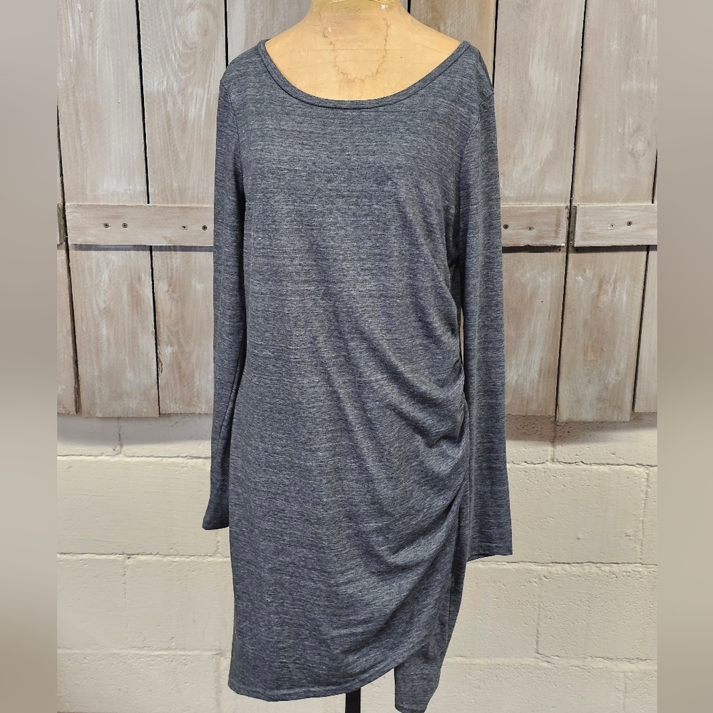 Treasure And Bond Nordstrom Heather Gray Long‎ Sleeve Dress Size XL Ruched
